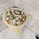 Букет с хризантемами и кустовой розой